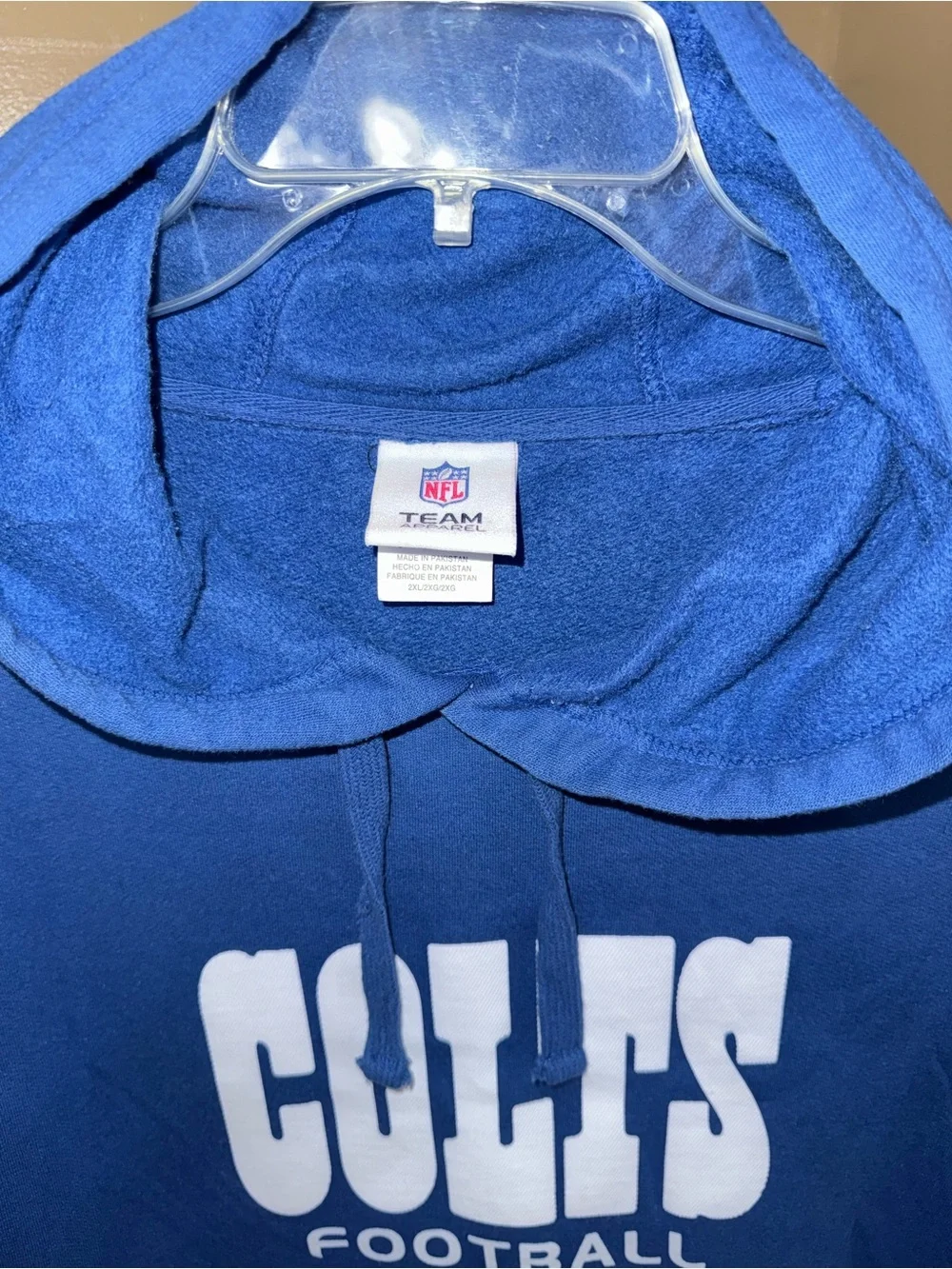 🌼COLTS NFL Football Blue & White Hooded Sweatshirt. Size XXL. 🌼 - Picture 3 of 4